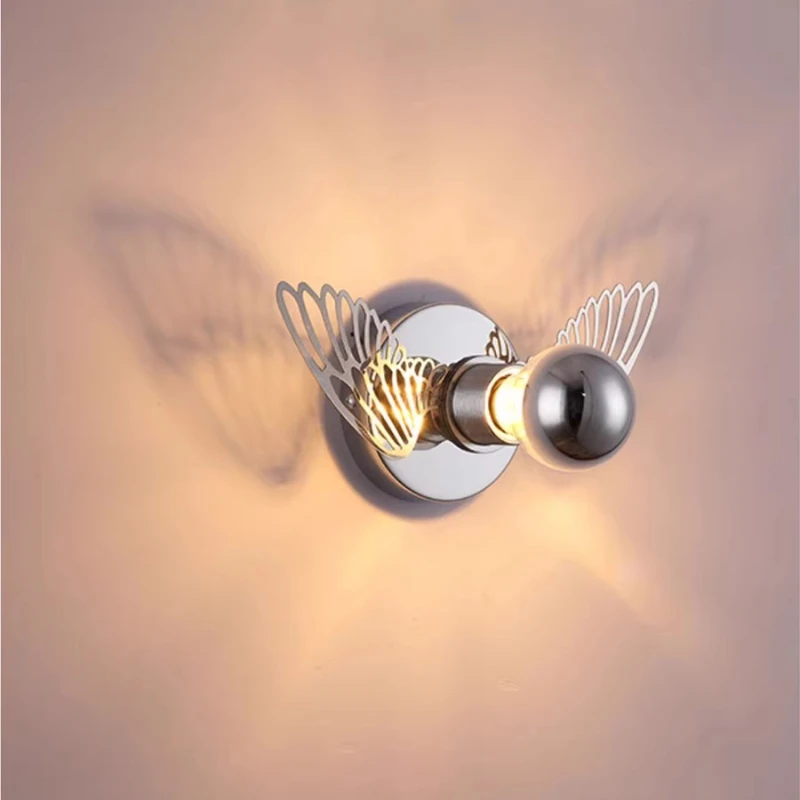 Angel Wings Wall Lamp Medieval Industrial Style Creative Retro Balcony Wall Corridor Homestay Bar Decorative Lighting Fixtures
