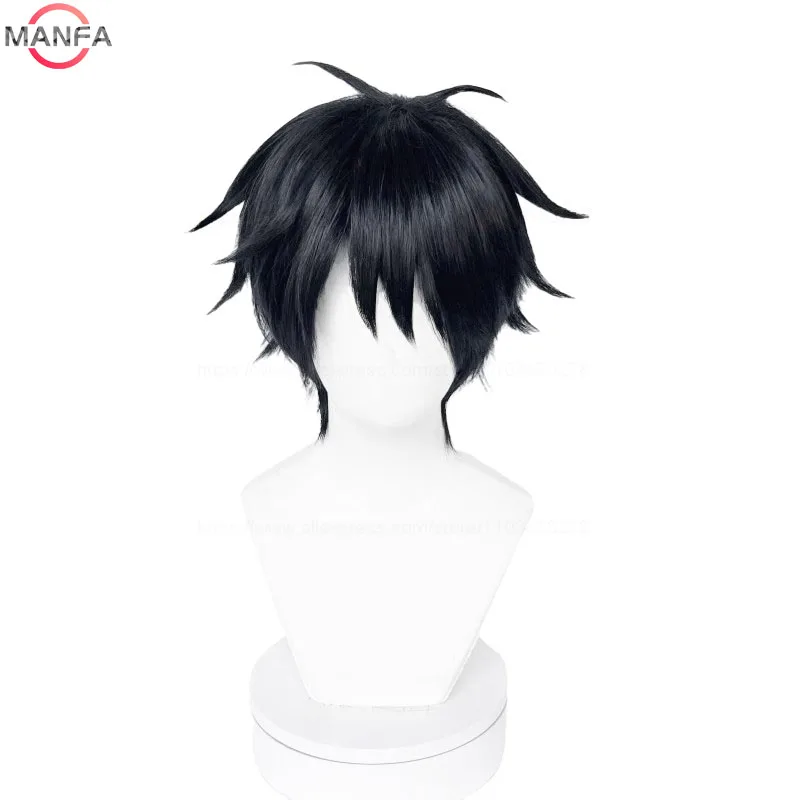 Monkey D. Luffy Cosplay Wig High Quality Anime Short Black Heat Resistant Synthetic Hair Party Hallowen Wigs + Wig Cap