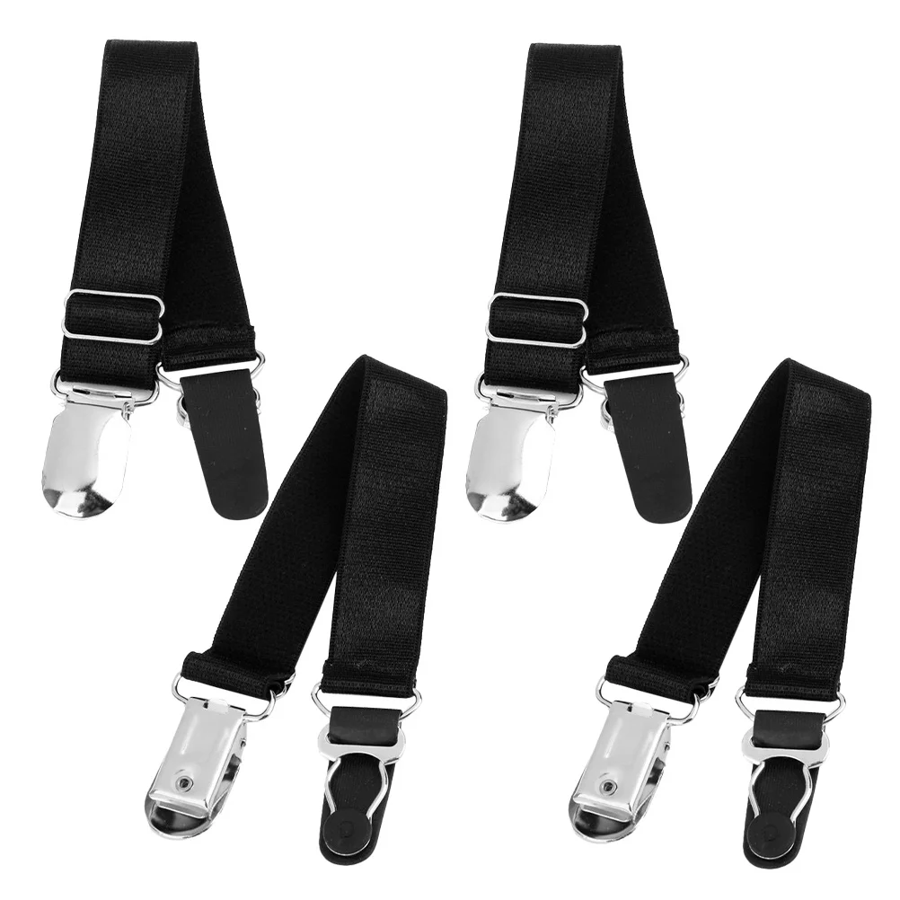 

2Pair Adjustable Metal Garters Clips Duckbill Style for Stockings Women Durable Non-Slip Hanging Socks Organization