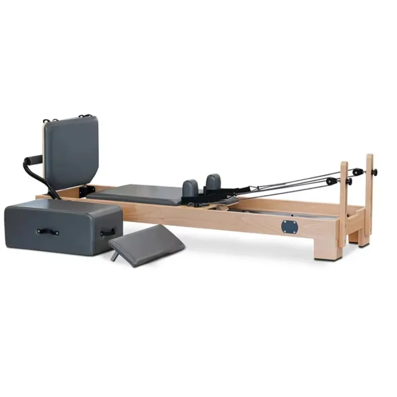 YTYIN Commercial Studio Fixed Jumpboard Adjustable Spring Bar Maple Wood Pilates Reformer