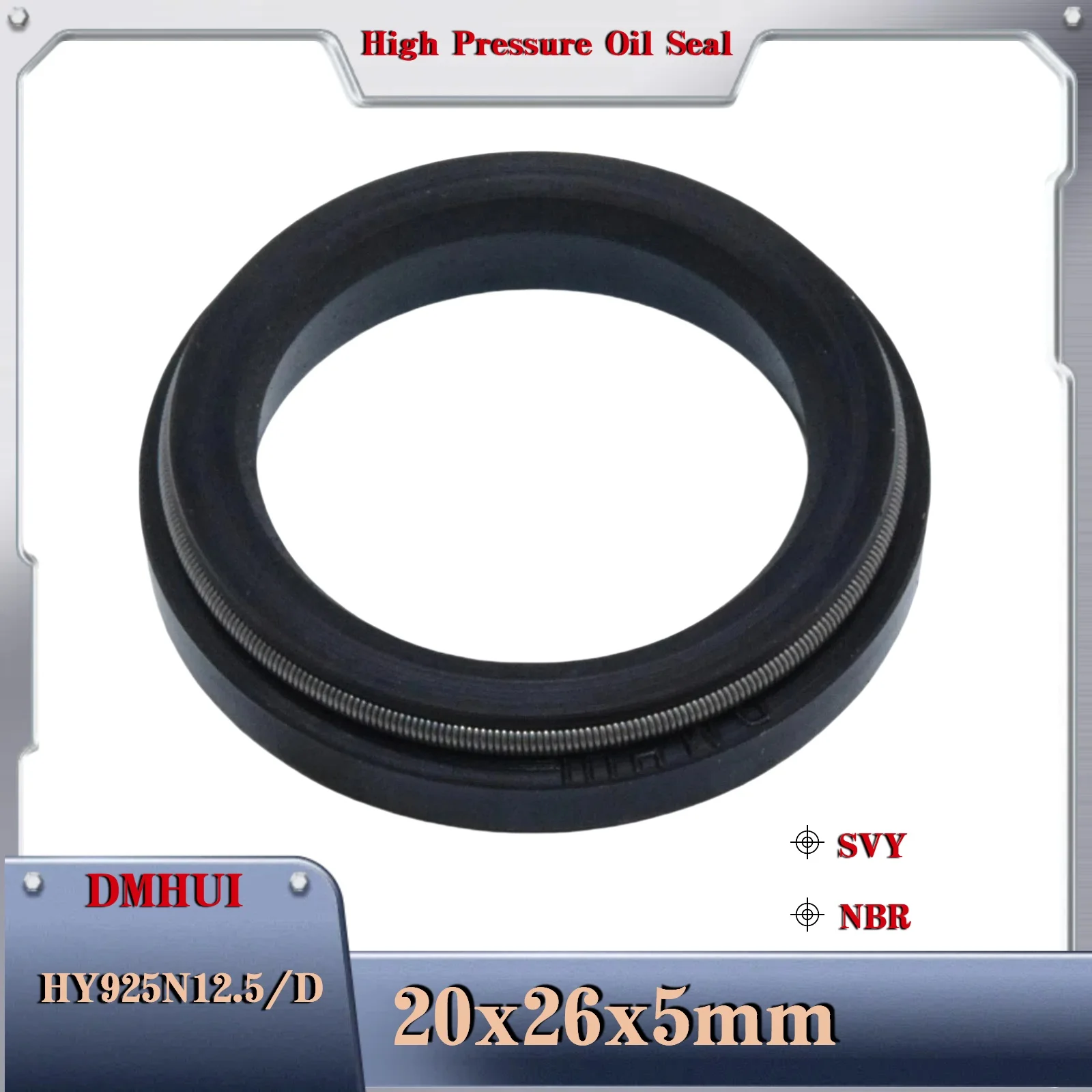 

Hydraulic Motor Shaft Oil Seal 20x26x5/SVY/NBR For HY925N12.5/D Hydraulic Pumps, Used In Hydraulic Pump/Motor Rotary Shaft Seal