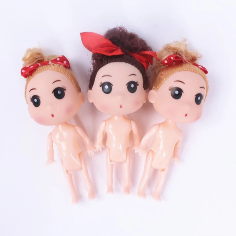 1Pcs Girl Birthday Dress Doll Baking Cake Topper Decoration Doll Princess Kids Wedding Cartoon Dressing Cake Topper Random