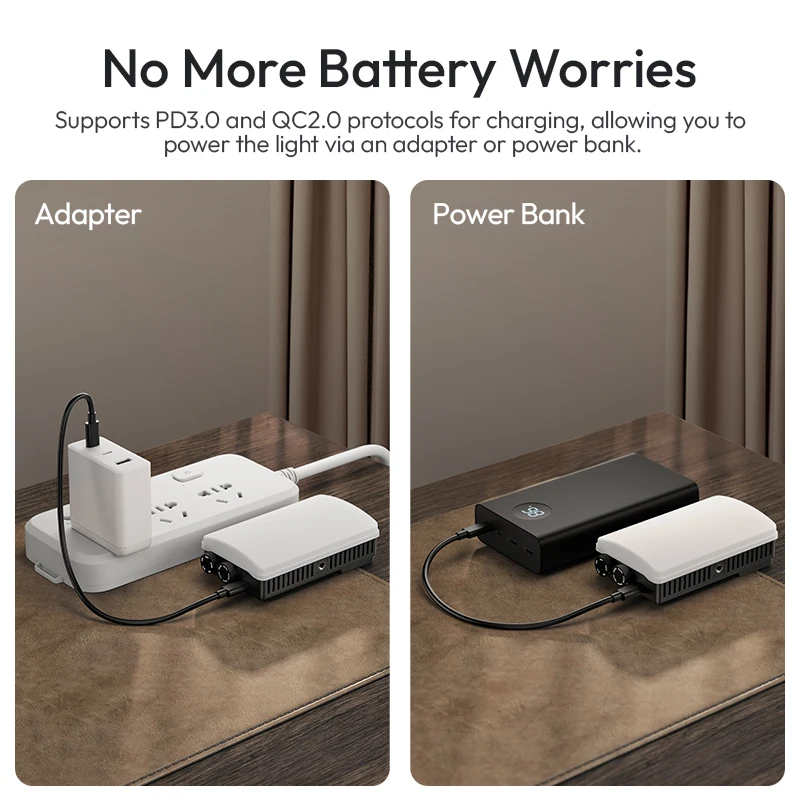 Ulanzi PL25 25W lumière de poche haute puissance lumière de remplissage Portable 2700K-6500K lumière vidéo avec ventilateur de refroidissement automatique pour la photographie