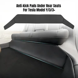 Anti-kick Pads Under Rear Seats for Tesla Model Y/3/3+ Highland 2024 Leather Protective Mat Interior Modification Accessories