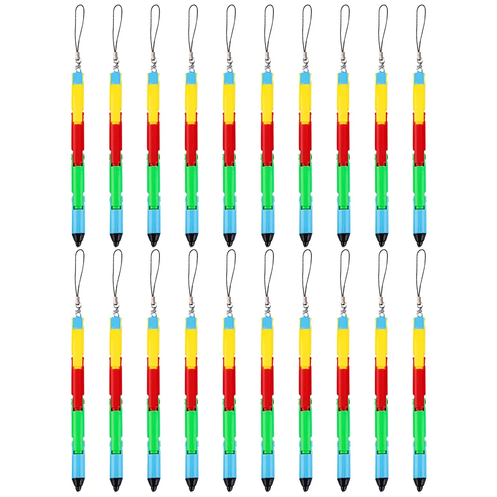 

20 Pcs Foldable Writing Pens Bendalble Bendable Novelty Folding for Multicolor Ballpoint