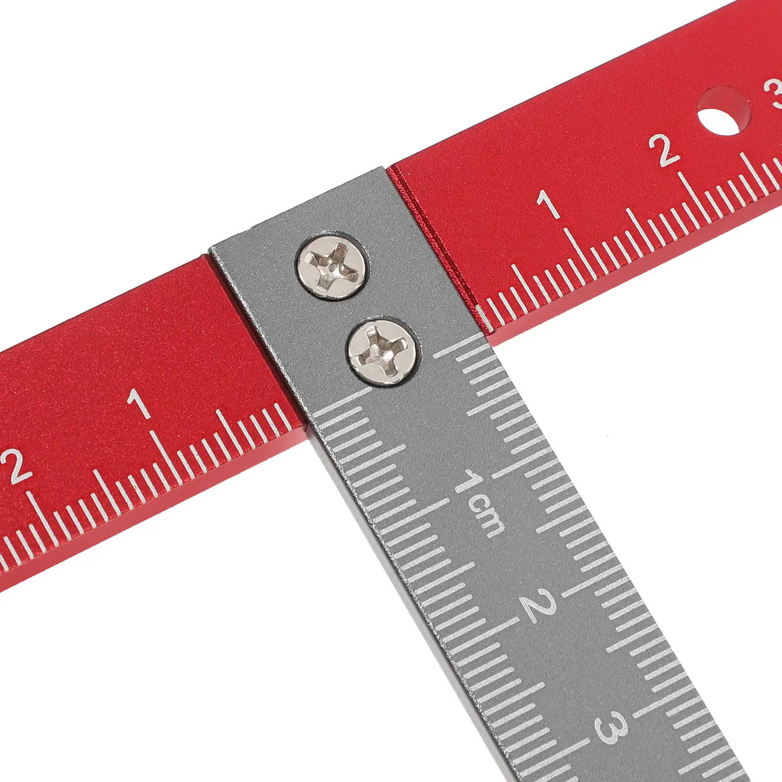 Lightweight Ruler Aluminum Alloy Clear Scale Markings for Accurate Right Angles in Woodworking Metalworking and