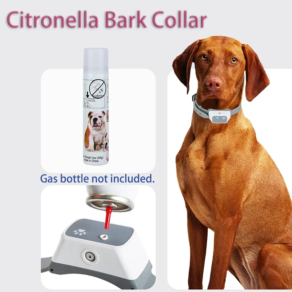 New Electric Pet Dog Anti-barking Auto Spray Collar, Rechargeable Citronella Bark Training Collar, Bark Stop for Dog Training