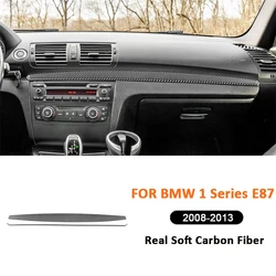 For BMW 1 Series E87 2008-2013 Carbon Fiber Auto Interior Central Console Dashboard Co-Pilot Strip Cover Trim Decoration Sticker