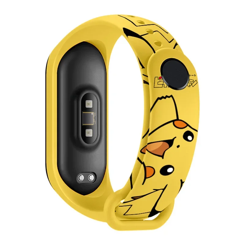 Pokemon Pikachu Silicone Strap for Xiaomi Mi Band 7 6 3 5 4 Kawaii Anime Watchband Bracelet Replacement Wristband for Mi Band