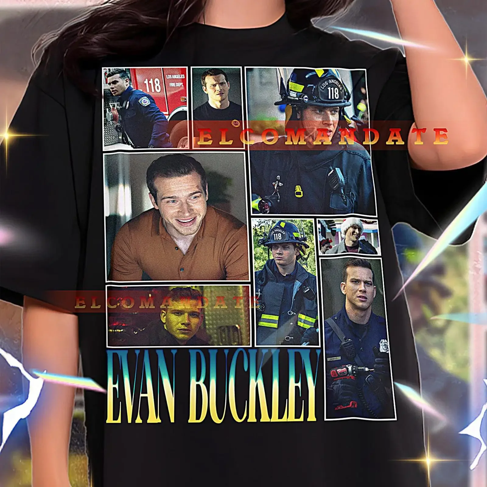 EVAN BUCKLEY T Shirt Vintage Retro Bootleg 9 1 TV Series vintage Washed Unisex Slightly Stylish Breathable Casual Comfortable