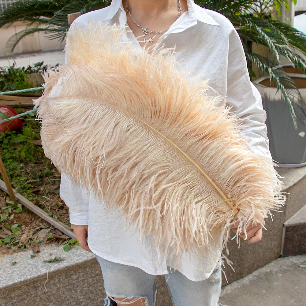 10pcs/lot Natural White Ostrich Feathers 15-50cm Big Plumas for Wedding Home Decoration Ostrich Plumes Table Centerpiece Crafts