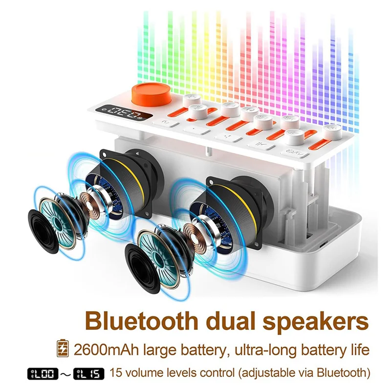 

ABMI-2X White Noise Sleep Sound Machine With 8 Nature Sounds, Portable Bluetooth Speaker, 12 Colors Night Lights,