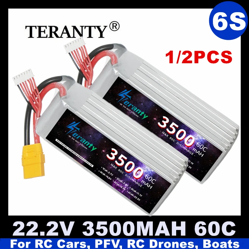 Teranty 3500 мАч 6S 22,2 В 45C Модель самолета Дрон Квадрокоптер Высокомощный Lipo Батарея Аксессуары Airmodel
