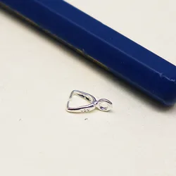 1 Piece Solid 925 Sterling Silver Small Pinch Clip Bail Pendants Clasp Connector DIY Components Jewelry Findings Original Making