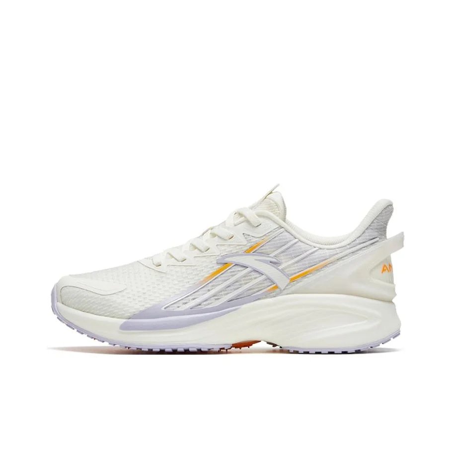 Anta A Grip Pro Lightweight, Wear resistant, And Non slip Low top Running Shoes Women's White Purple Yellow 122325585-4
