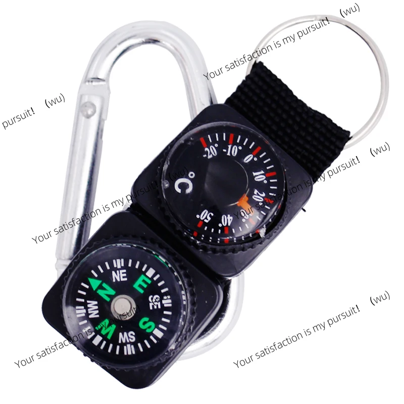 

Mini Keychain Multifunctional Camping Compass Thermometer Outdoor Climbing Temperature Tester