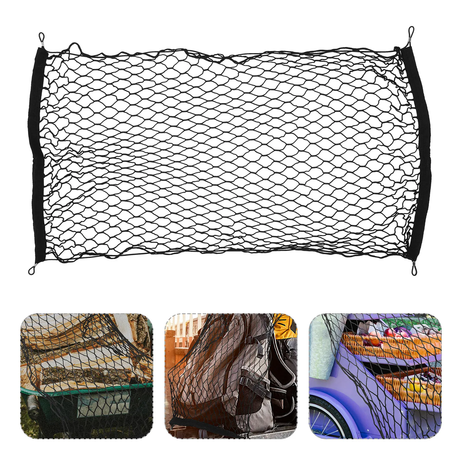 

Elastic Nylon Luggage Net Camping Wagon Cargo Net for Garden Cart Outdoor Travel Adjustable Trolley Cover Heavy Duty