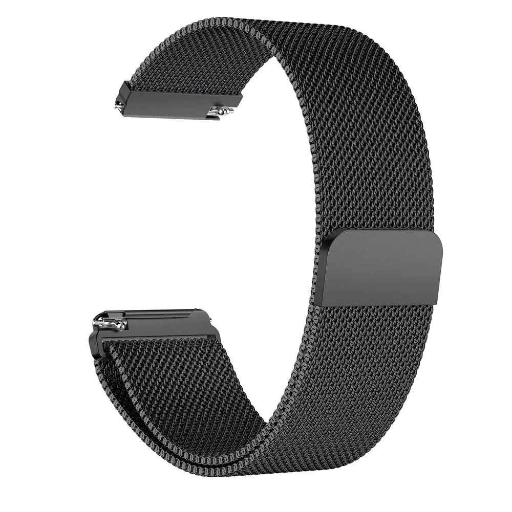 Substituição Metal Strap para Fitbit Versa, Quick Replease Pins, Pulso Milanese Loop, Pulseira de Aço Inoxidável, Fit Bit Watchband, 1/2 Banda