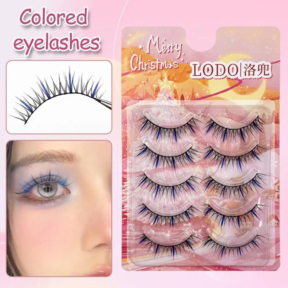 

Eyelash Clusters 5 Rows Fluffy False Eyelashes Natural Curly Criss Cross Cluster Lashes For Women Daily Wear