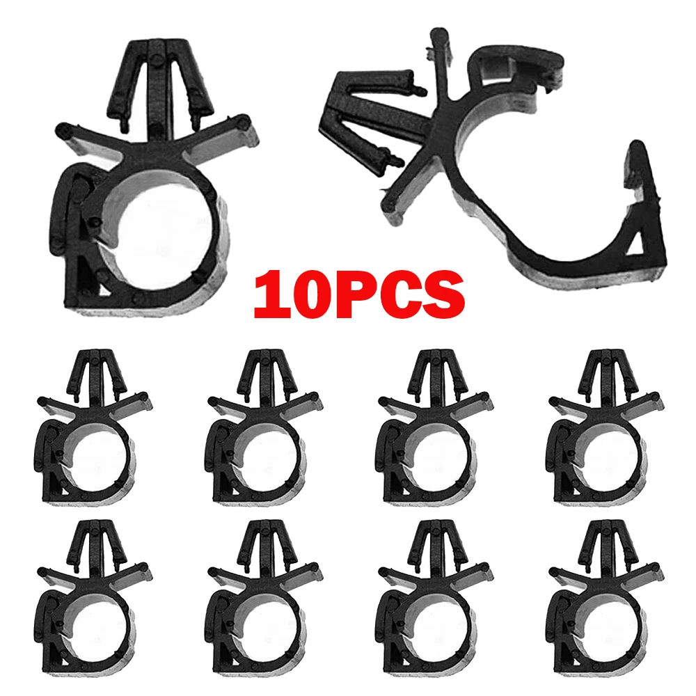 10X Car Wiring Harness Fastener Route Fixed Clip Corrugated Pipe Tie Wrap Cable Clamp Oil Pipe Beam Line Hose Bracket Hole 11mm