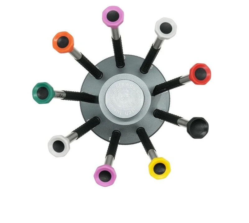 Watch Repair Tool Octagonal Head Glue 304 Stainless Steel Screwdriver Aluminum Alloy Rotating Base
