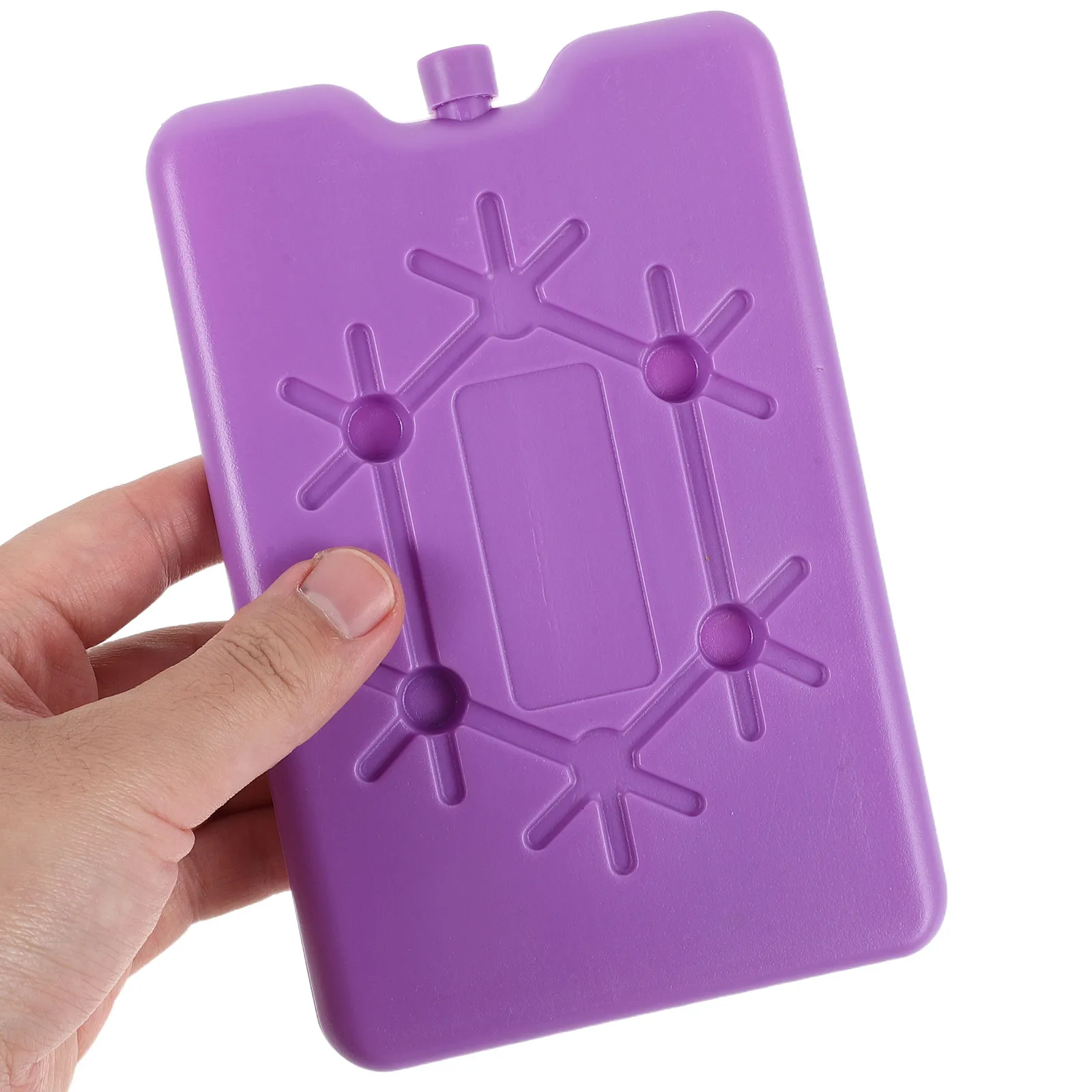4 Pcs Refillable Ice Crystal Boxes Freezer Ice Blocks PE Slim Ice Packs For Camping Food Fresh Cooling Fan Coolers  6.8oz/200ml