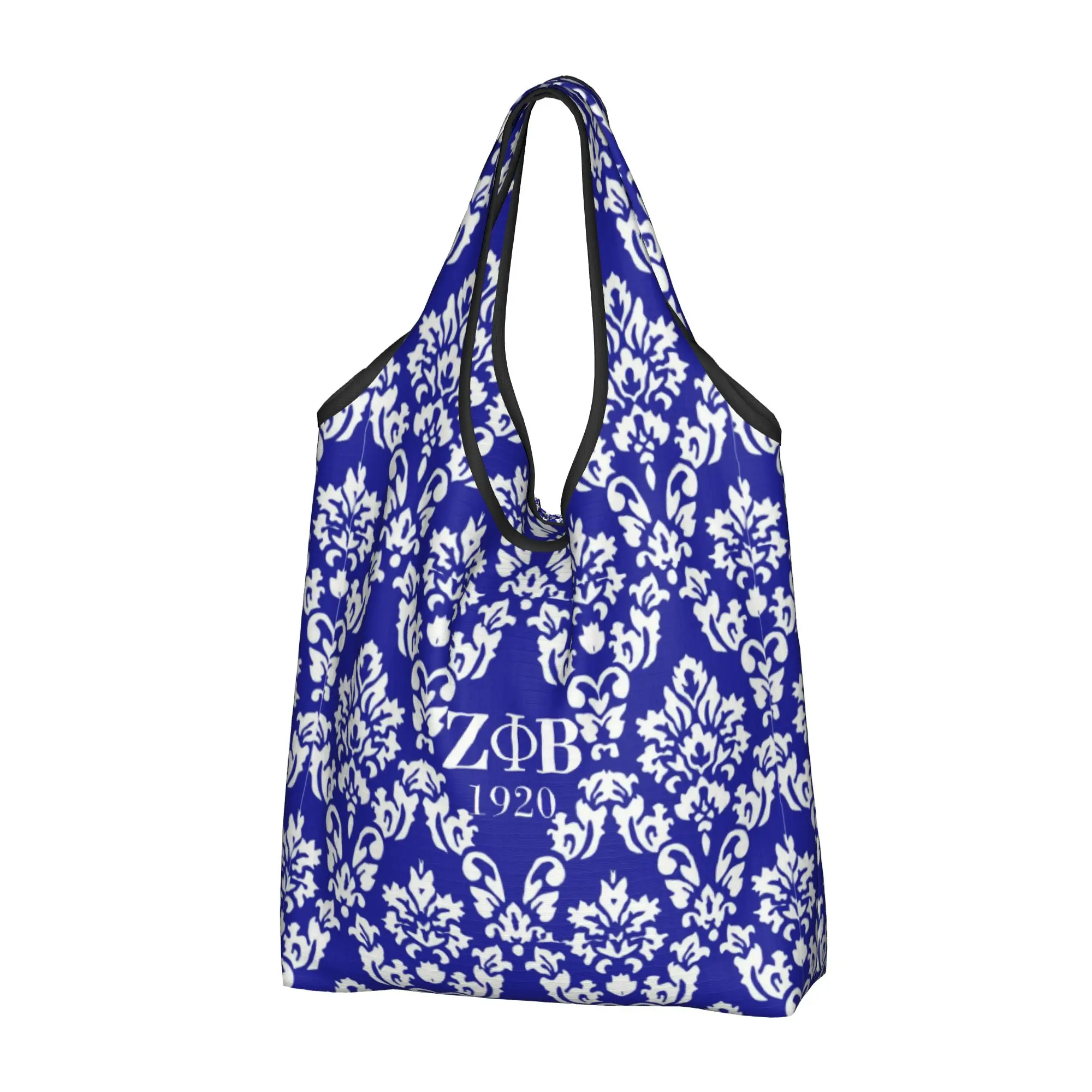 ZOB 1920 Sorority  Groceries Shopping Bags Kawaii Shopper Tote Shoulder Bags  Portable Zeta Phi Beta African American  Handbag
