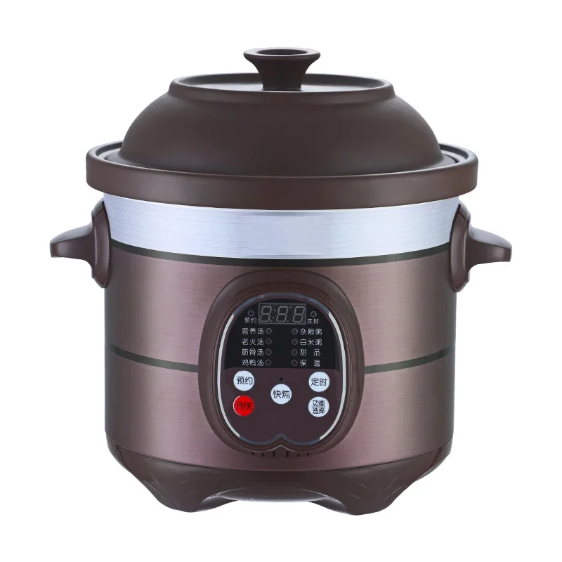 طباخ الحساء الكهربائية المنزلية التلقائي الذكية إناء للحساء الأرجواني الرمال إناء عميق السيراميك طاجن كهربائي الصحة عصيدة JQ-25E