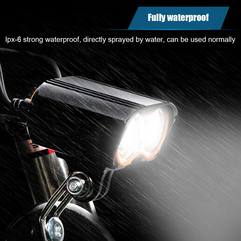 2T6 LED دراجة هوائية جبلية المصباح الأمامي مصباح 5 فولت-48 فولت مقاوم للماء ليلة ركوب السلامة تحذير الكاشف الدراجات الملحقات #4