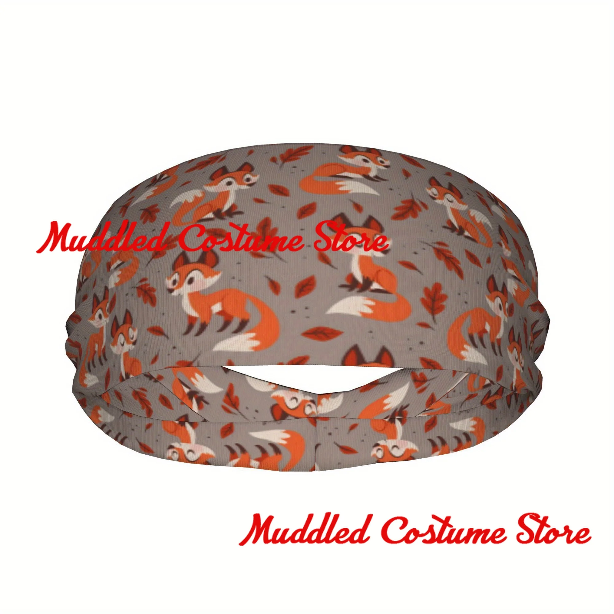 

Спортивная повязка на голову унисекс с принтом лисы, эластичная повязка на голову для йоги и фитнеса, эластичная повязка на голову