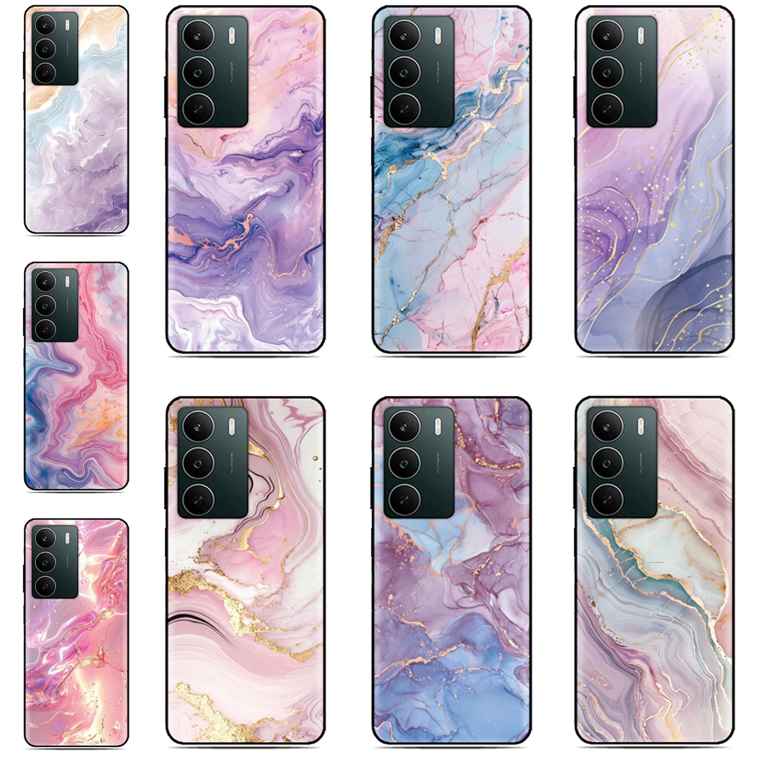Funda de Teléfono con Diseño de Mármol para LG Wing Velvet K40 K42 K61 K52 K51 K50 K51s K41s Q6 Q7 G8 G7 G6 G8X V50 V60 ThinQ Stylo 5 6