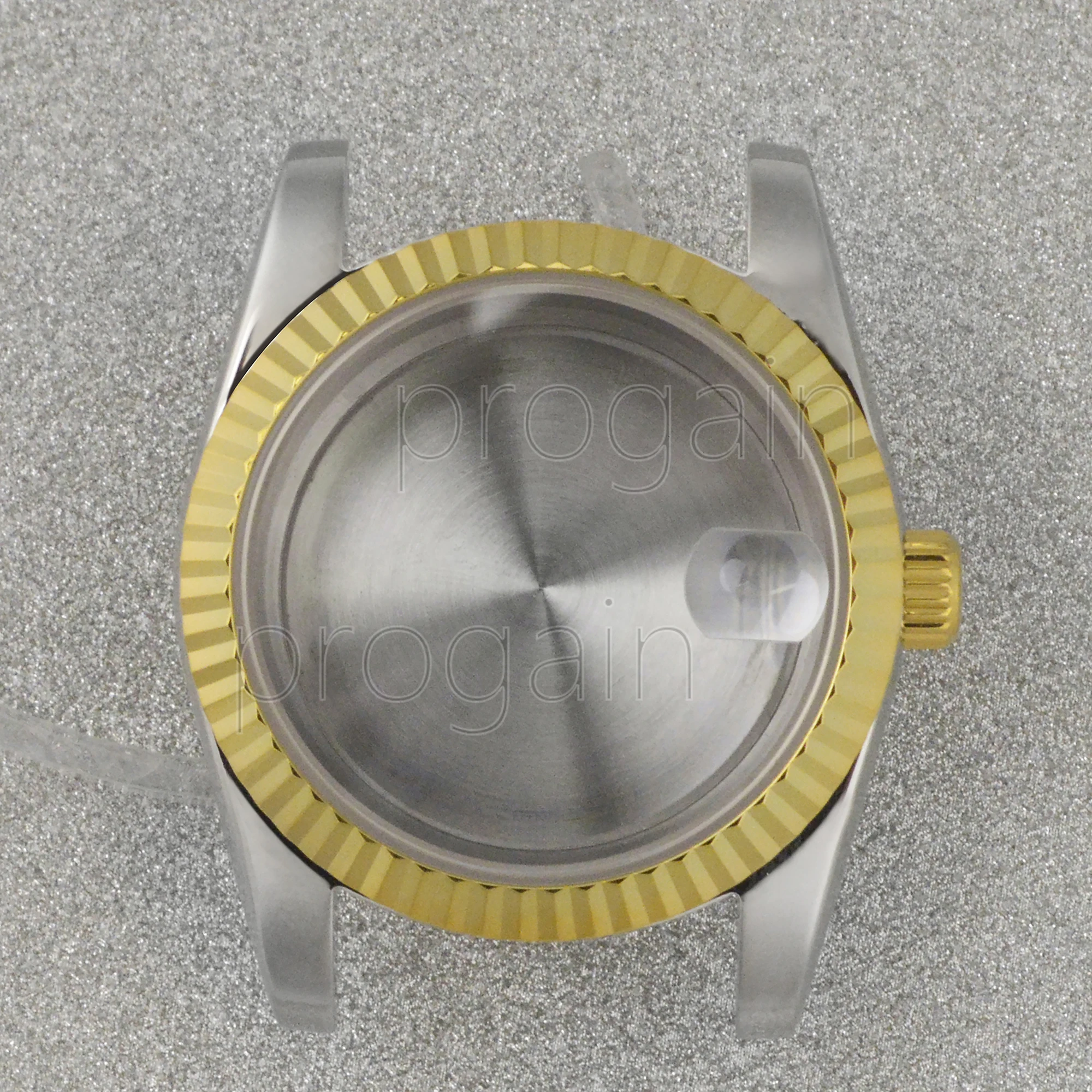 Per Datejust Style NH35 cassa dell'orologio 10ATM impermeabile con vetro zaffiro acciaio per movimento meccanico NH35 NH36 quadrante da 28.5mm