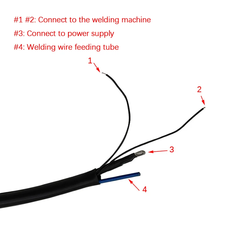 NB-200 Airless Welding Torch 14AK CO2-free Shielded Welding Torch NB250 Welder Torch With 3/5 Meters Cable