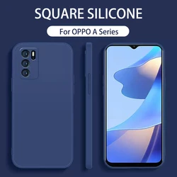Square Silicone Soft Case For OPPO A16 A54 A74 A94 A73 A53 A91 A72 A52 A31 A5 A9 2020 A96 A54S A55 Camera Lens Protection Cover