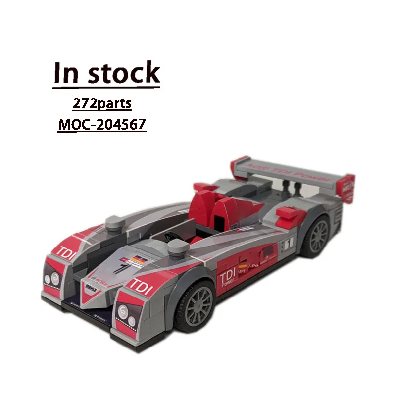 

MOC-204567 Classic R10 TDI Supercar Racing Building Block Model272 Parts MOC Creative Boy Kids Birthday Building Blocks Toy Gift