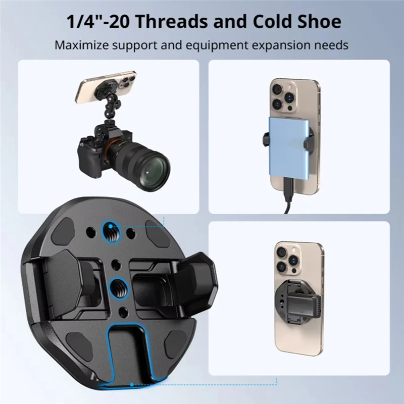 -FDDT For Magsafe Magnetic SSD Holder Attachable Phone Clamp For External SSD For   Crucial