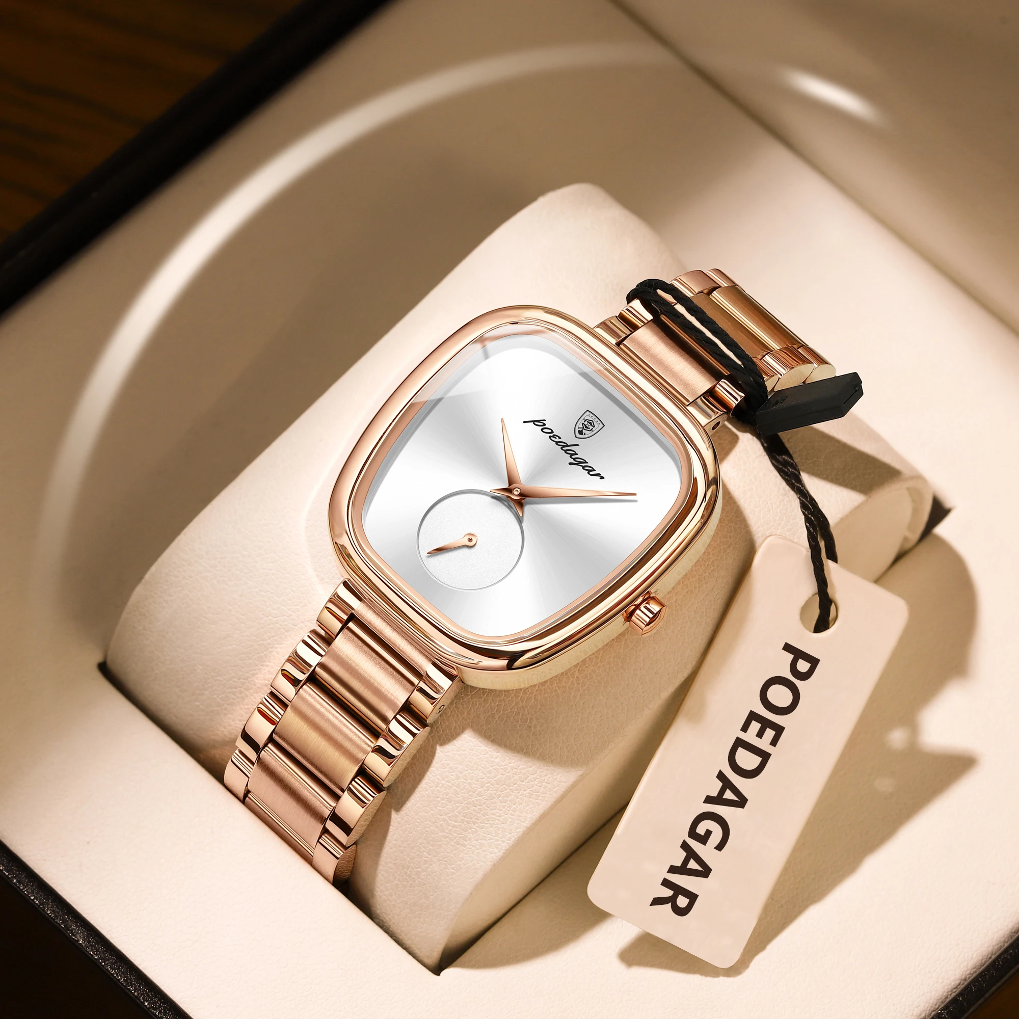POEDAGAR оригинальные изысканные женские наручные часы из нержавеющей стали водонепроницаемые кварцевые часы для женщин модные элегантные женские часы