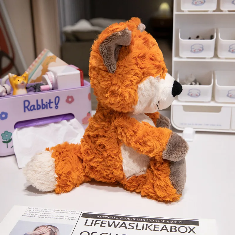 25–35 cm graues Waschbär-Plüschtier, schöner Faultier, Fuchs, niedliche weiche Kuscheltiere, Puppenkissen für Geburtstagsgeschenk, Valentinstag – Detail 7