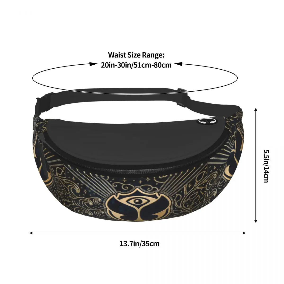 Custom Tomorrowland Fanny Pack, Casual, dança eletrônica belga, festival de música, bolsa de cintura crossbody para correr