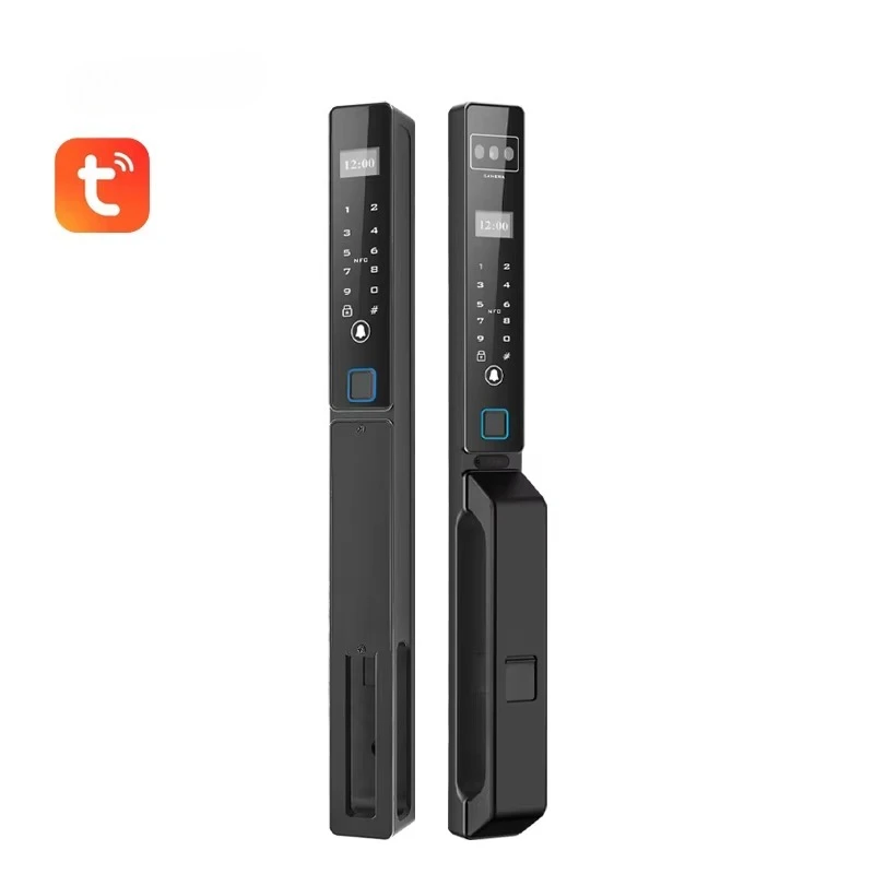 

Двусторонний полностью автоматический сломанный алюминиевый замок с отпечатками пальцев, уличный водонепроницаемый умный дверной замок для садовой двери, замок Tuya
