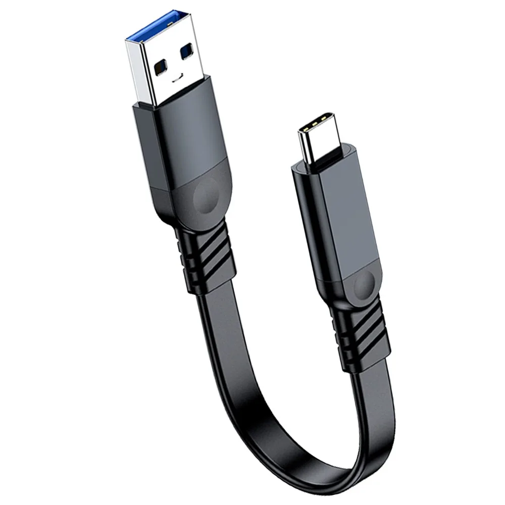 1m/2m/3m USB3.2 Cable 60W Fast Charging 10Gbps Data Cable Flat Line Design Flexible USB a To Type C Cord Laptop Mobile Phone