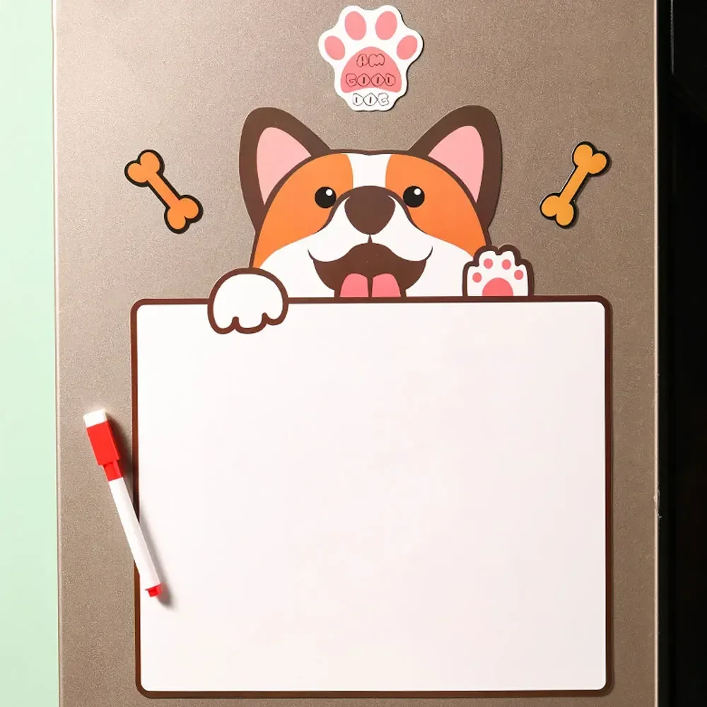 Refrigerator Sticker Message Board Erasable Dog Whiteboard Magnet Personality Creative Home Decoration