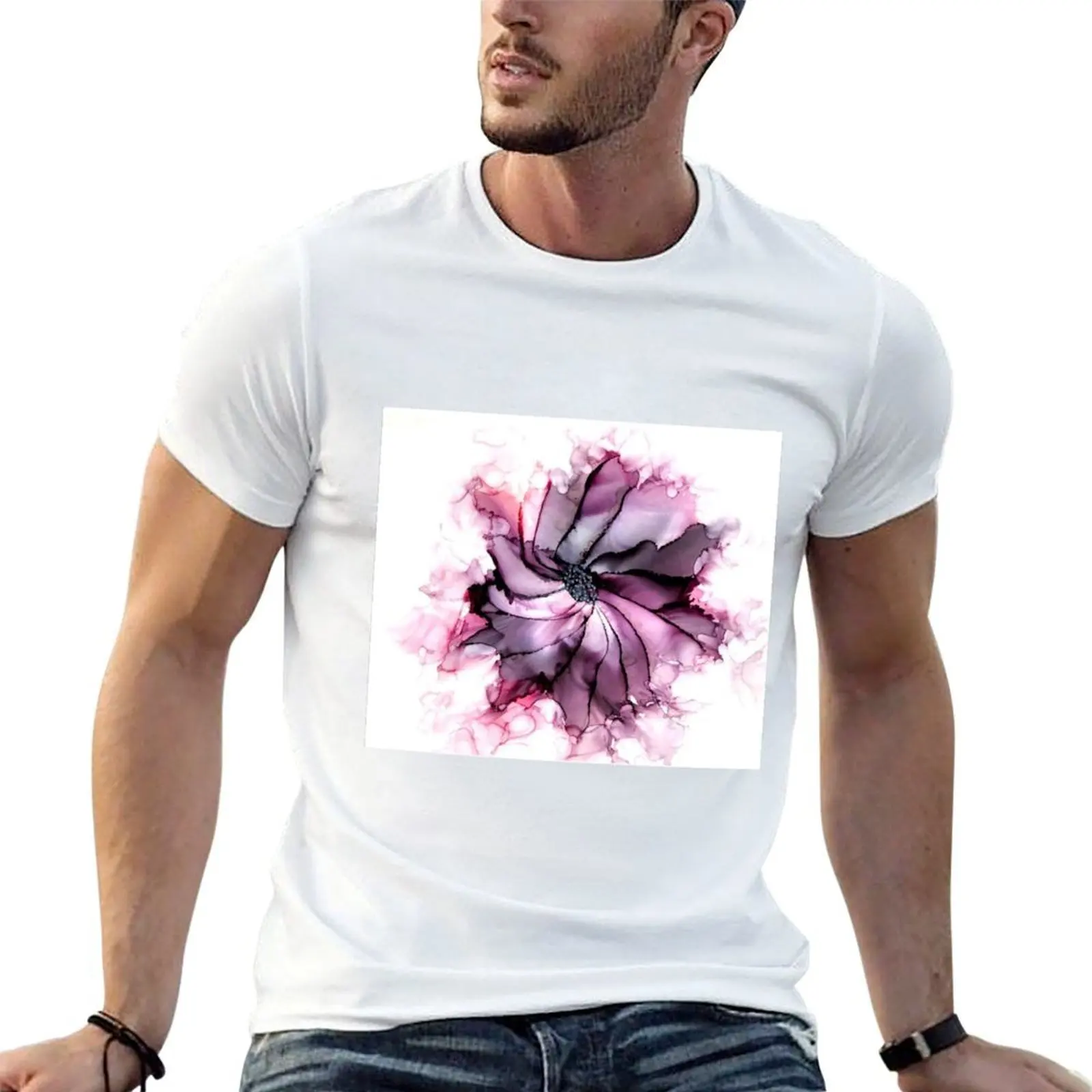 

Dreamy abstract purple flower haze T-Shirt man t shirt graphic t shirts for man slim fit T-Shirt