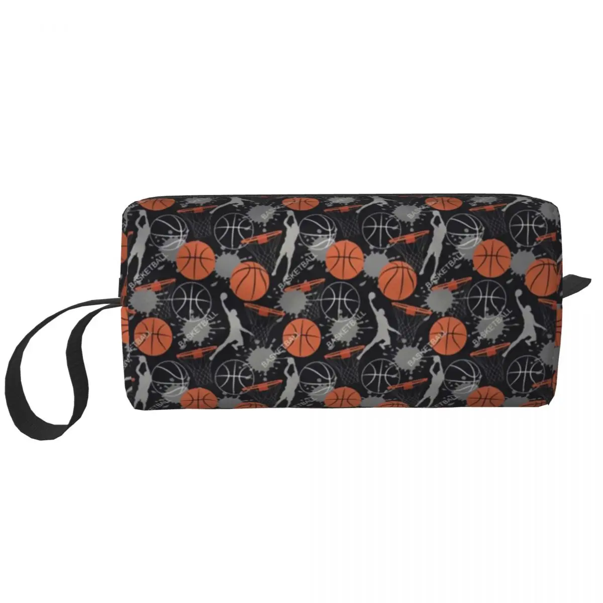 Basketball Makeup Bag Women Travel Cosmetic Organizer Fashion Dots Round Physical culture Storage Toiletry Bags