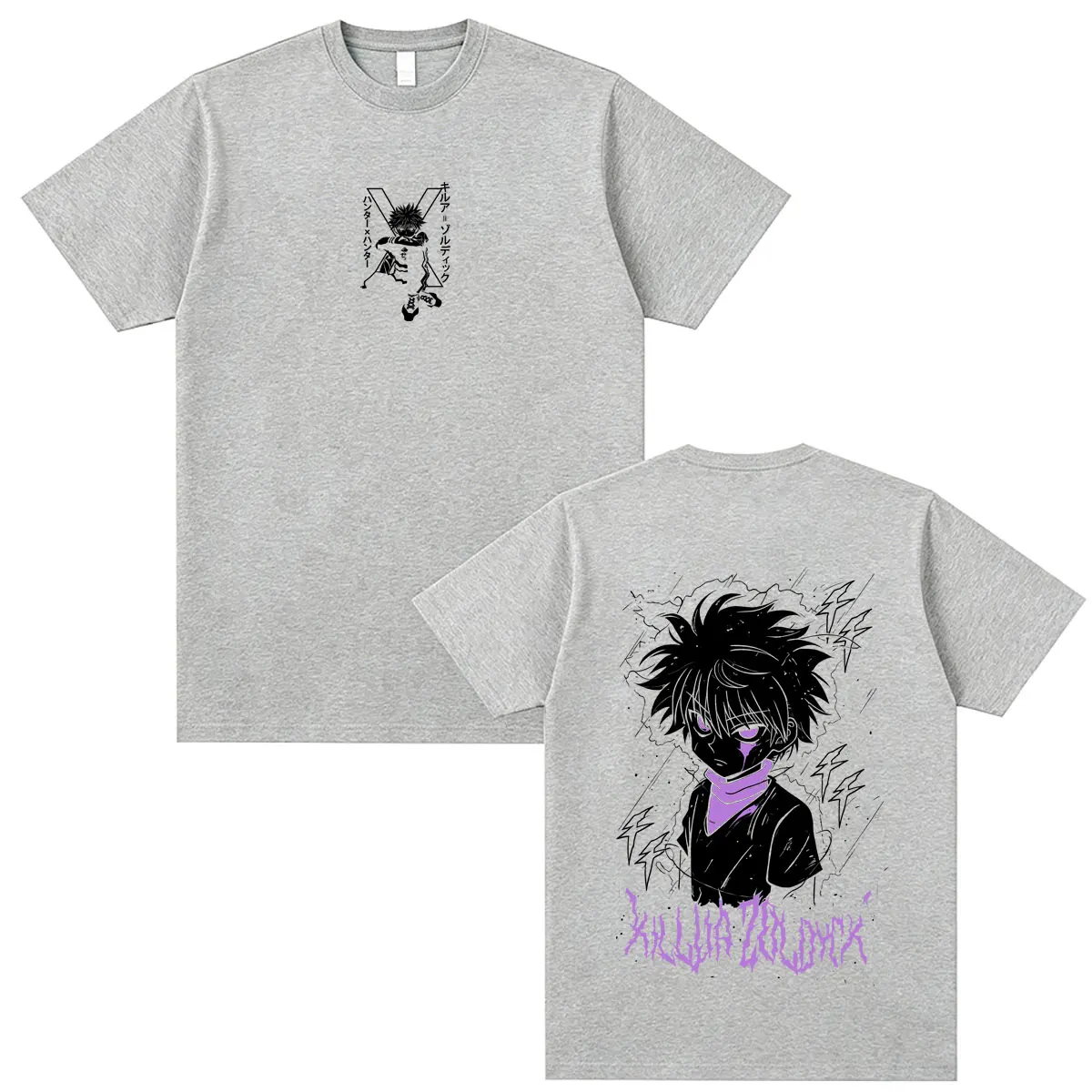 Anime Hunter X Hunter T-Shirt, Manga, Killua Zoldyck, T-Shirts für Männer und Frauen, modisches Vintage-Design, Oversized-Schnitt, Streetwear, lässiges T-Shirt für Herren. – Detail 6