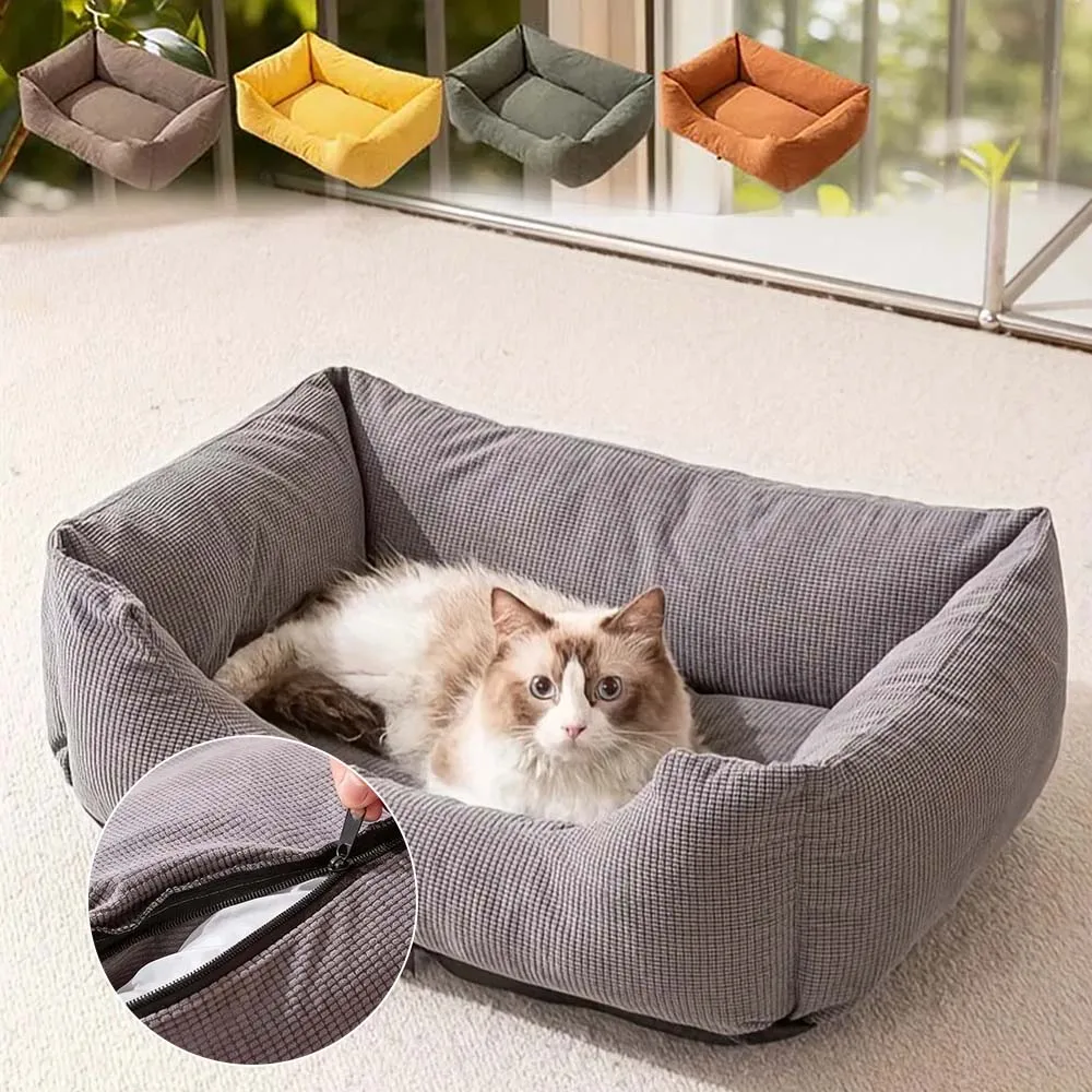 

Soft Pet Bed for Dog Cats S/M/L Removable Products Cushions Kitten Washable Corduroy Dog Nest Habitats Basket House Buda Dla Psa