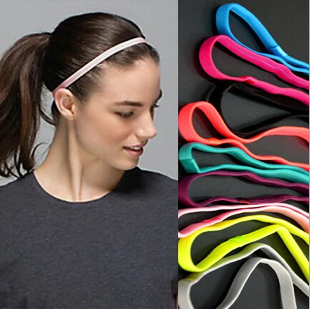 Diademas deportivas finas para mujeres y hombres, banda para el cabello antideslizante para Yoga, bandas elásticas para el sudor para fútbol, baloncesto, fútbol, tenis y Golf