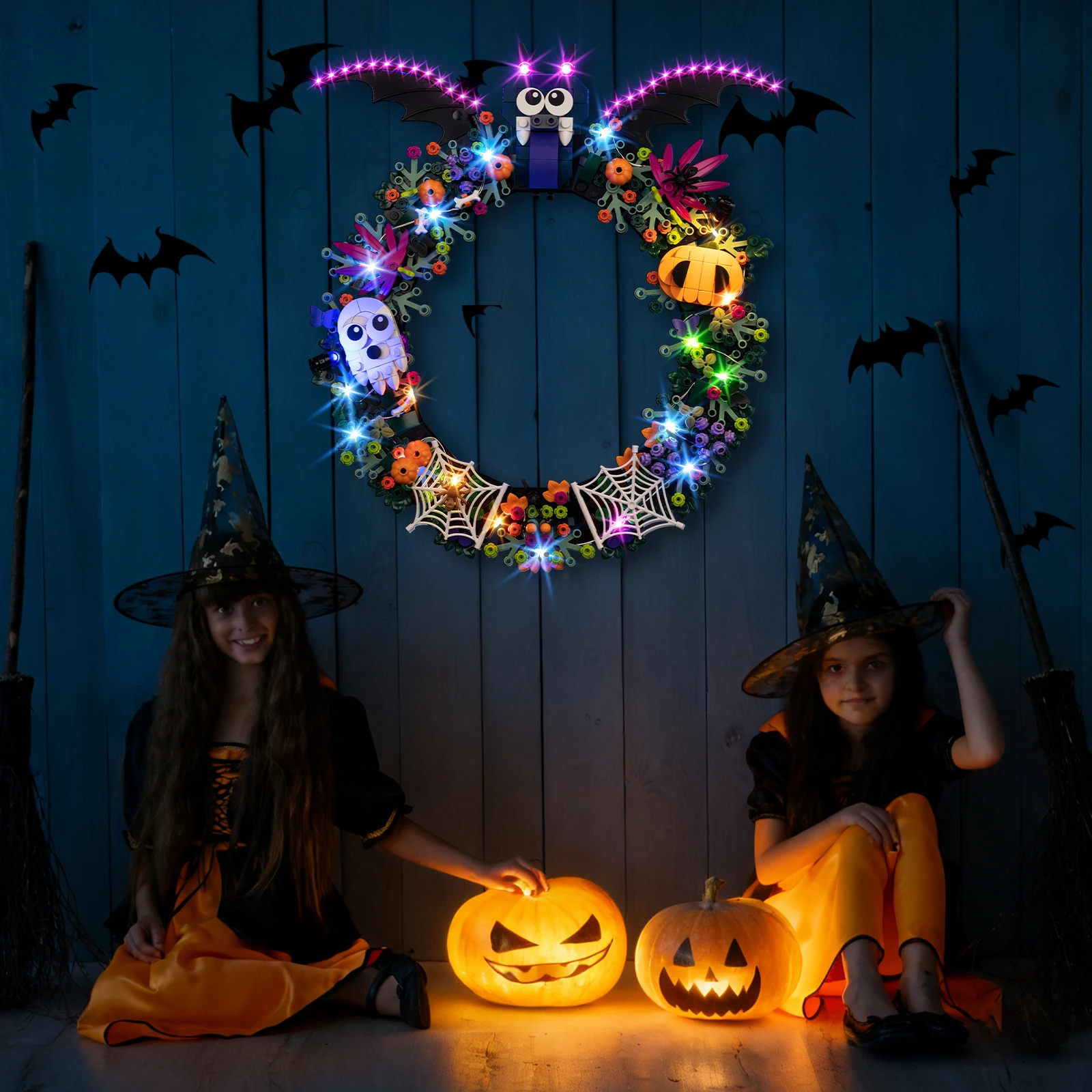 LED Lighting Set Suitable for LEGO Halloween Wreath 40825 Building Blocks view 6