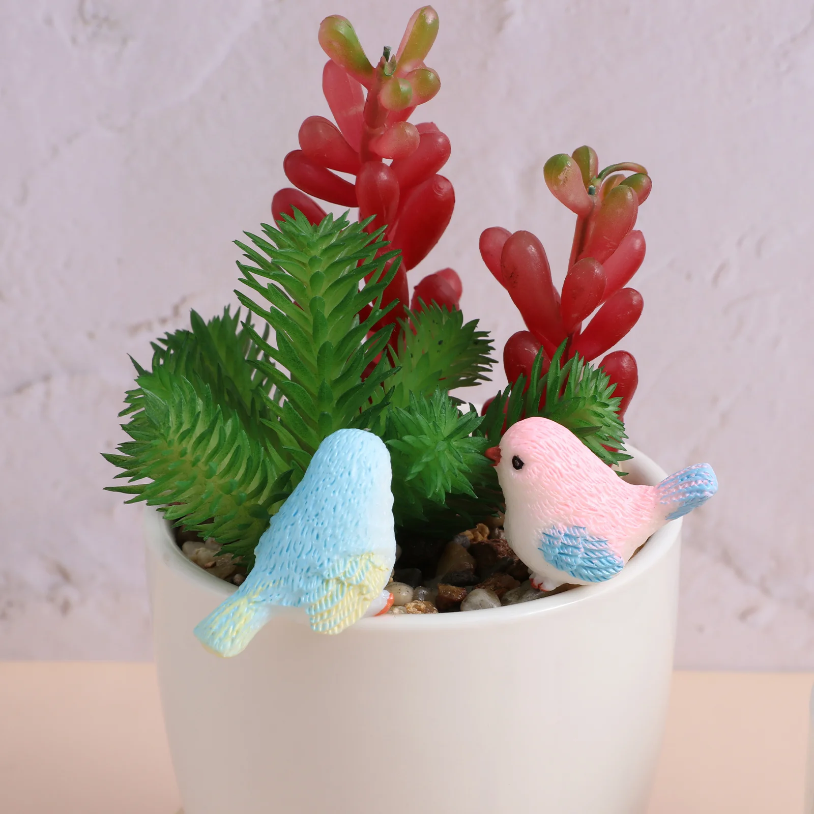 

8Pcs Moss Micro Landscape Cartoon Little Bird Ornaments Exquisite Desktop Decorations Garden Flower Pot Mini Scene