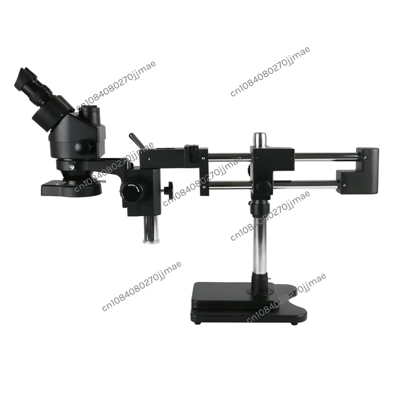 7x-45x Trinocular Stereo Microscope Double Arm Bracket PCB Repair Welding Microscope Set